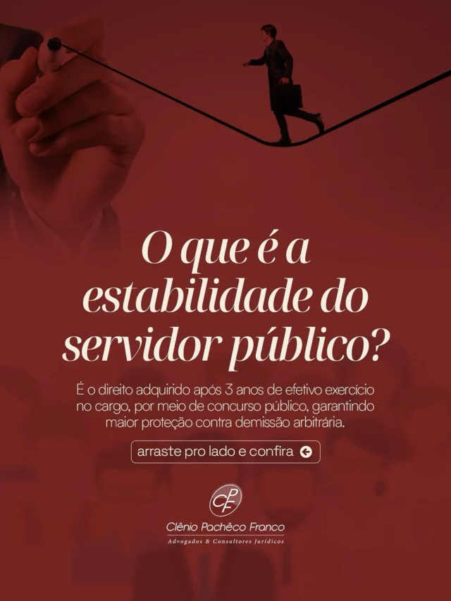🛡️ Estabilidade no serviço público: direito, mas com limites.

Ser estável não significa que o servidor não pode ser desligado. A perda do cargo é possível em situações como:

⚖️ Sentença judicial transitada em julgado
📄 Processo Administrativo Disciplinar (PAD)
📊 Avaliação periódica de desempenho (quando prevista em lei)

👩‍⚖️ Em caso de dúvidas ou riscos, procure sempre orientação jurídica especializada.

#ServidorPúblico #Estabilidade #DireitoAdministrativo #CarreiraPública #PAD #ServiçoPúblico #ConsultoriaJurídica